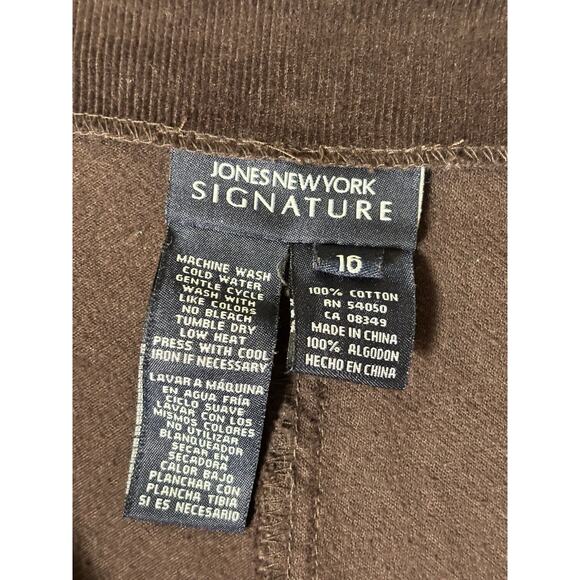 Jones NY Brown Micro Corduroy A Line Skirt 16 - Picture 5 of 6